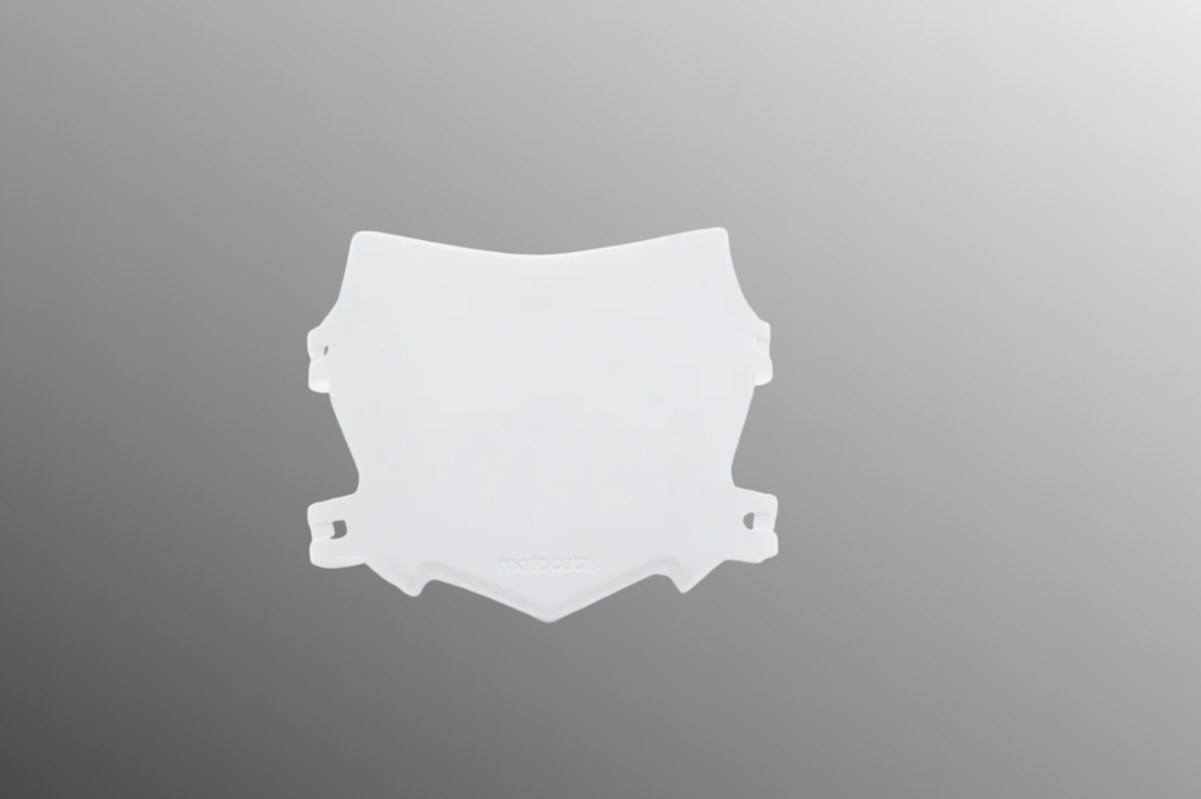 OG MOTOCUTZ X TG BUILT FRONT NUMBER PLATE WHITE